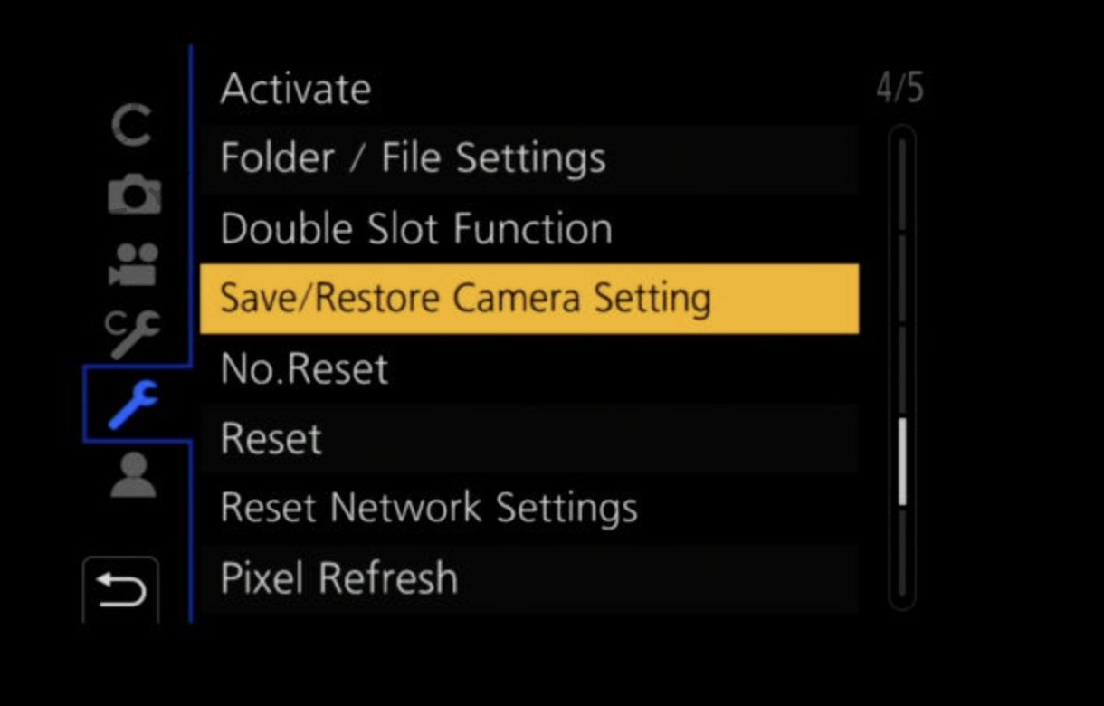 Custom Settings for Lumix G9